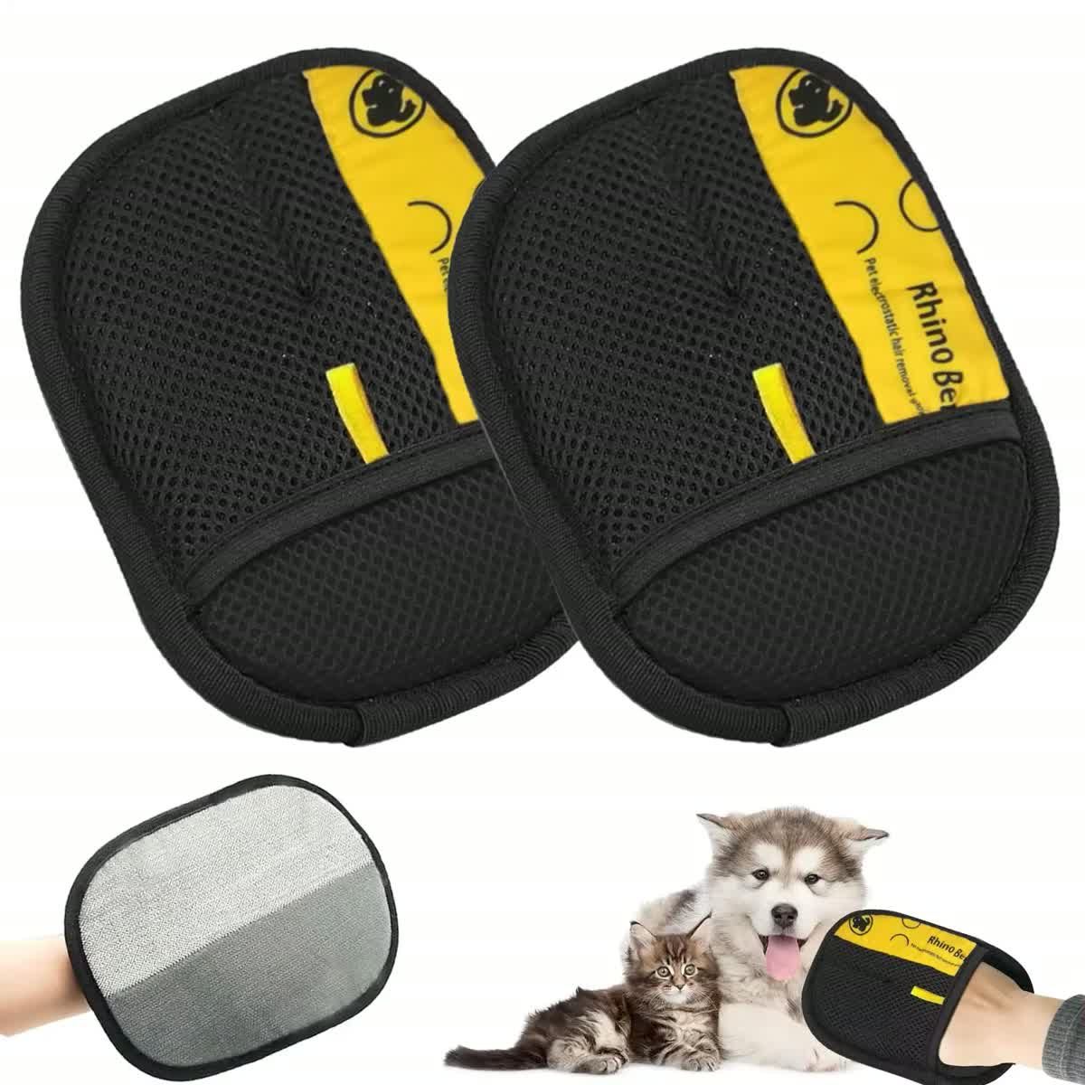 Guante quitapelos electrostático para gatos y perros